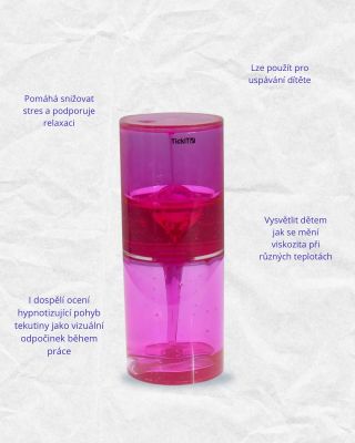Senzorický OOZE lavadom hodiny Kód:92094 Křišťálově čistá trubice obsahující pochmurné netoxické růžové tekuté želé, které...
